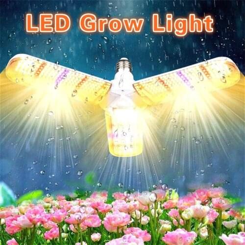 30/40w LED Grow Light Bulb with 345/460 LEDs Foldable Sunlike Full Spectrum Grow Lights for Indoor Plants Growing Lamps