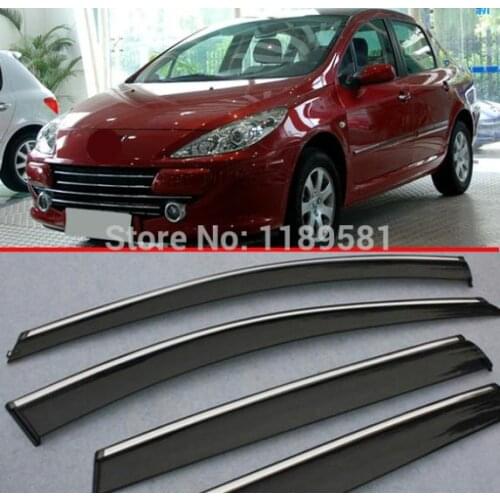 For Peugeot 307 hatchback(5DR) Window Wind Deflector Visor Rain/Sun Guard Vent