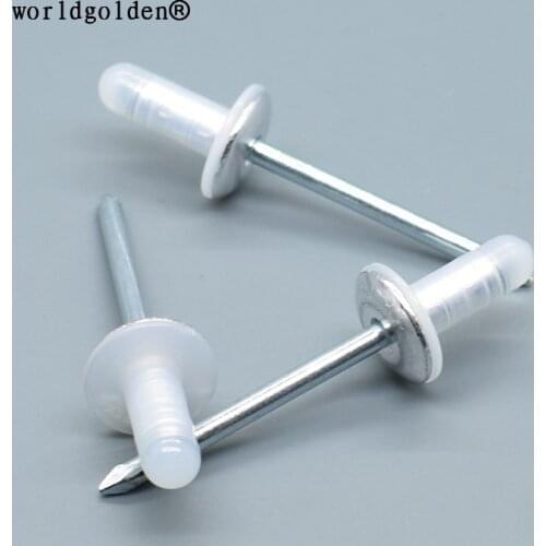 Worldgolden 100pcs auto metal clip Valve Aluminum Rivet With Plastic Cap for Toyota 90269-06013