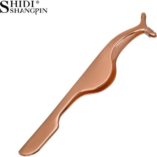 1PCS False Eyelash Tweezers Beauty Makeup Tools Eyelash Extension Curler Nipper Auxiliary Clip Clamp Make Up Accessories Tools