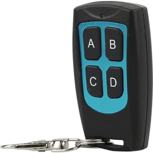 ABCD 4 Keys Keychain 433Mhz Wireless Remote Control Receiver Module RF Transmitter Electric Cloning Gate Garage Door For Home