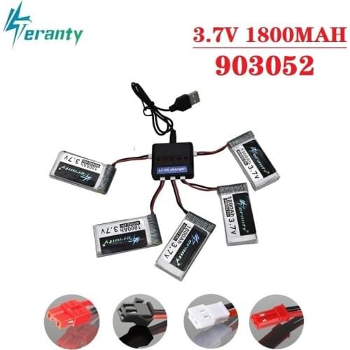 3.7v 1800mAh lipo Battery with charger for KY601S SYMA X5 X5S X5C X5SC X5SH X5SW X5UW X5HW M18 H5P HQ898 H11D H11C Drone Parts