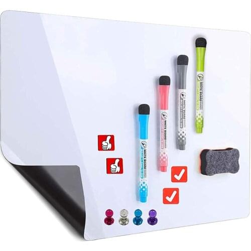Large Magnetic Dry Erase Whiteboard Sheet for Fridge 20x13 inch - Dry Erase Board for Refrigerator - Kitchen Whiteboard