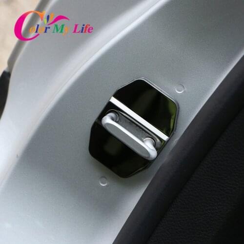 Color My Life 4Pcs/Set Stainless Steel Car Door Lock Protection Cover For Jeep Renegade 2014 - 2020 Accessories