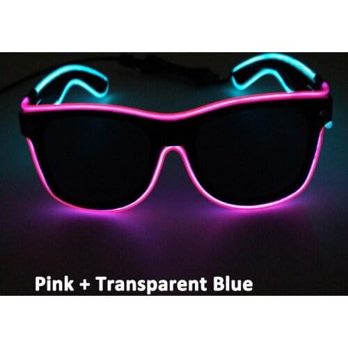 Two Colors Mixed LED Sunglasses Glowing Costumes Accessories Luminous Glasses For Stage Performance Dancing Party