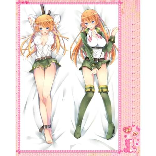 Anime Cartoon Taimadou Gakuen 35 Shiken Shoutai Double Bolster Hugging Pillow Case Pillow Cover Pillowcase Peach Skin No.59082