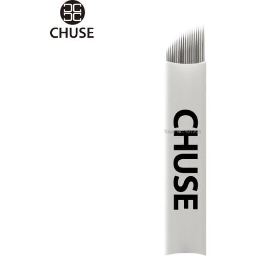 Famous Brand CHUSE S21 Permanent Makeup Needles Eyebrow Microblading Manual Blades 21-Pins Bevel Tattoo Needle 50 Pcs/Lot