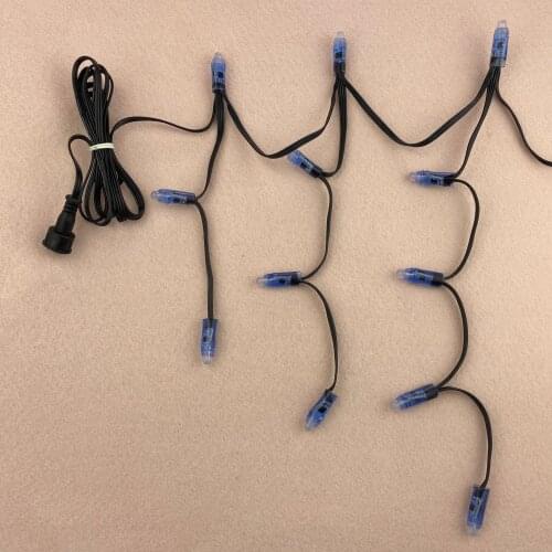 Individually LED full color Icicles string;regulated DC12V WS2811 controlled;all black wire;IP68;60nodes/set;with 2m pigtail