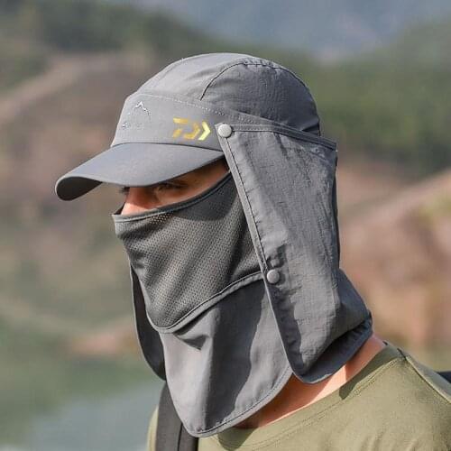 Summer Outdoor Unisex Mosquito-Proof Sunscreen Fishing Hat Sunshade Breathable Quick-Drying Windproof Fishing Caps
