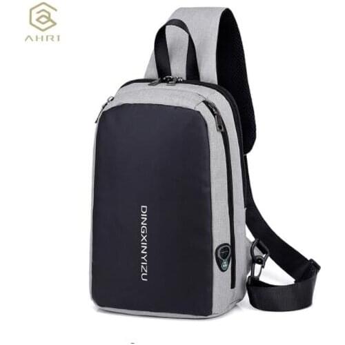 SOFIE Casual Messenger Daily Bag Men USB Charging Design Man Chest Bag Pack Anti Theft Shoulder Crossbody bags for Men Travel