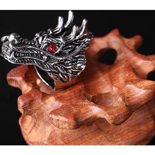 Dragon Male Ring New Trend Cool Chinese Of Cultural Characteristics Ornaments Handsome Boys Metal Electronic Music Party Jewelry