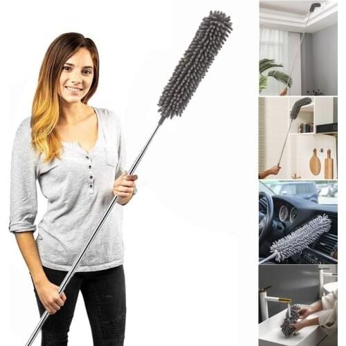 New 2.5 M Retractable Chenille Dust Remove Brush Dust Brush Extended Fiber Ceiling Feather Duster Household Microfiber Duster