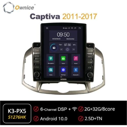 Ownice Android 10 Car Radio forChevrolet Captiva 2011 2012 - 2017 GPS 2 Din Auto Audio System Stereo Player 4G LTE Tesla Style