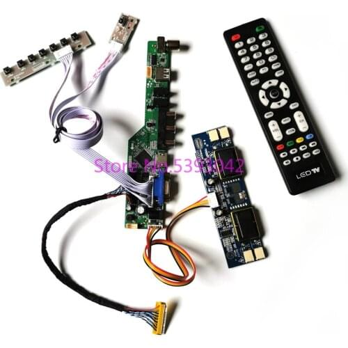 Fit M201EW02 V.1/V.8/V.9/V.B/V.C/V.F VGA AV USB Remote TV 30Pin LVDS analog signal 4CCFL 1680*1050 LCD controller board kit