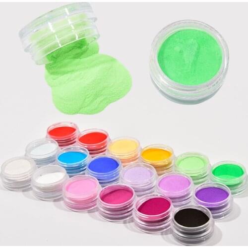 18Colors Polymer Powder Acrylic Powder +Dipping Nail Powder Carving Extension Nails Colorful Carving Nail Sculpture PowderH67787