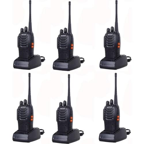 6pcs NEW Portable Walkie Talkie Two Way Radios UHF Ham Radio HF Transceiver Baofeng 888 For CB Radio Station Baofeng Bf-888s
