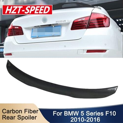 PSM Style Real Carbon Fiber FRP Material Rear Wing Back Spoiler For BMW 5 Series F10 F18 2010-2016 Car Modification