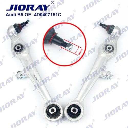 JIORAY Pair Front Lower Left Right Control Arm Straight For Audi A4 8D2 B5 8D5 A6 C5 A8 4D2 VW Volkswagen PASSAT SKODA SUPERB