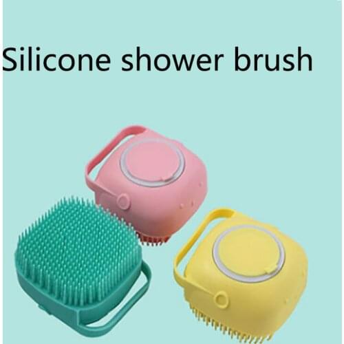 Pet Dog Shampoo Massager Brush Cat Massage Comb Grooming Scrubber Shower Brush for Bathing Short Hair Soft Silicone Brushes