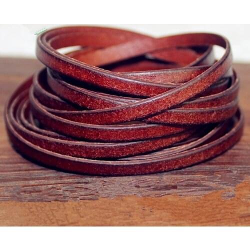2m/lot 3mm 4mm 5mm 6mm 8mm 10mm Flat Genuine Cow Leather Cord Bracelet Necklace Findings Leather Rope String Diy Jewelry Making