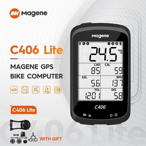 Magene C406 Lite GPS Bicycle Computer Wireless Speedometer Waterproof Road MTB Bike Bluetooth ANT With Cadence Cycling Sensor