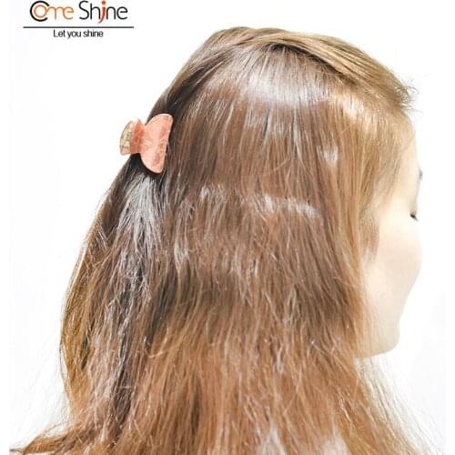 Women Plaid Glitter Hair Accessories for Girls Fashion Acrylic Small Hair Claws Sweet Hairpin Clips Styling Tools COME SHINE