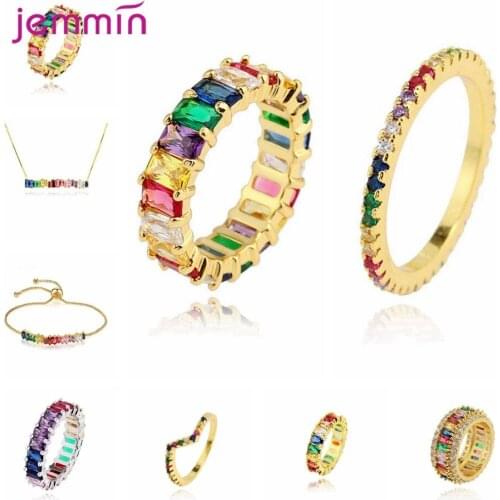 High Quality Genuine 925 Sterling Silver Fashion Jewelry Multiple Types Items For Choice Sparkling Colorful Female Jewelry