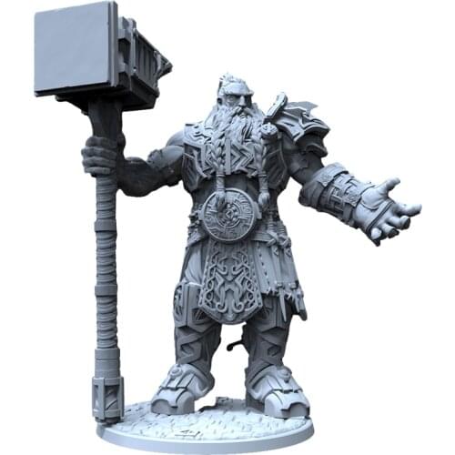1/24 75mm Resin Model Sledgehammer Warrior Figure Unpainted RW-055