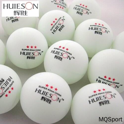 Huieson 100pcs Exclusive 3 Star Table Tennis Balls 40mm 2.9g New Material Ping Pong Ball for School Club Table Tennis Training