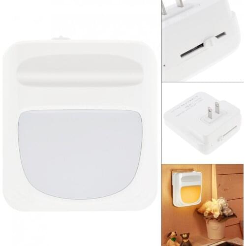 1636 Plug-in Dimmable LED Night Light with Smart Sensor Dusk to Dawn Wall Light for Bedroom Bathroom Stairs Kitchen Hallway