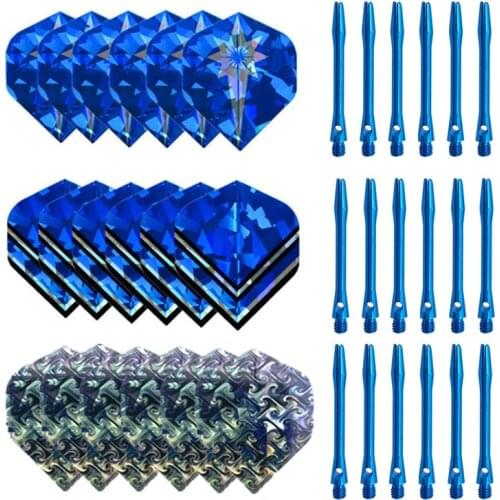 2021 hot sale 35mm aluminum dart shaft and blue dart flying dart accessory set