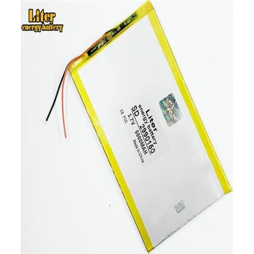 3.7V,5000mAH (polymer lithium ion battery) Li-ion battery for tablet pc 7 inch 8 inch 9inch 2990150