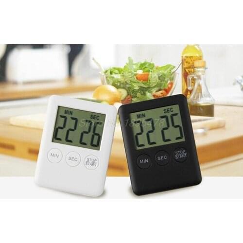 300PCS 5 Colors Super Thin LCD Digital Screen Kitchen Timer Square Cooking Count Up Countdown Alarm Magnet Clock Temporizador