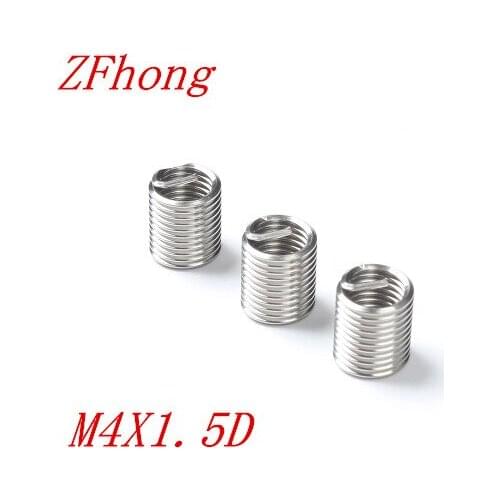 50pcs M4 M4*1.5D stainless steel wire thread insert