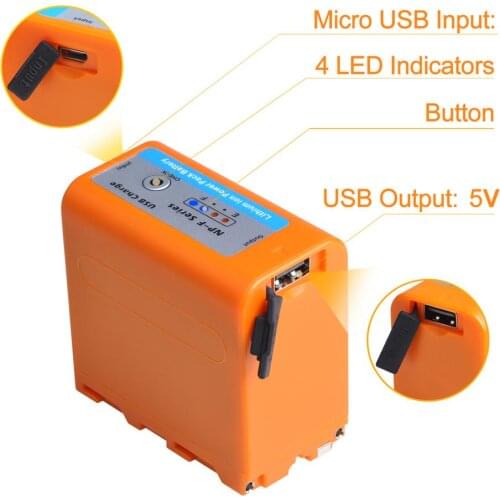 Batmax 7800mAh NP-F960 NP-F970 NPF960 NPF970 Battery with USB Charge Output For Sony PLM-100 CCD-TRV35 MVC-FD91 MC1500C