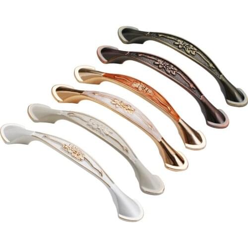 White Handles for Cabinet Kitchen Handle Cupboard Pulls Drawer Knobs European Antique Furniture Handle Decorations Woodworking