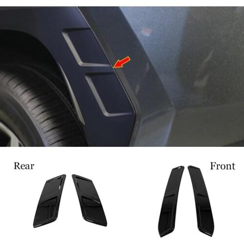 For Hyundai Tucson 2021 2022 ABS Plastic Black Car Front Rear wheel Side eyebrow Decoration Cover Trim Styling Accessories 2PCS