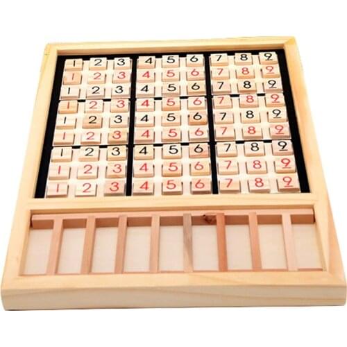 Wooden Sudoku Chess Digits 1 to 9 Desktop Games Adult Kids Puzzle Education Toys