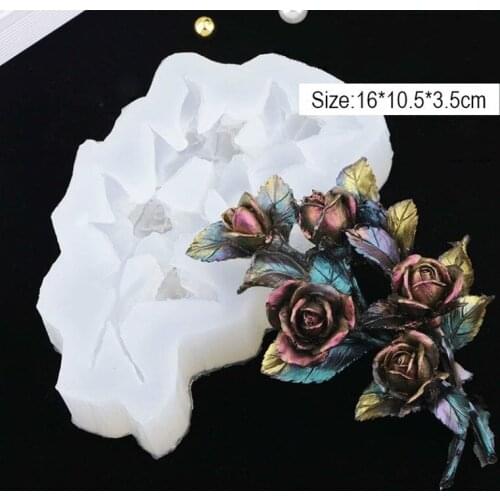 DIY transparent silicone mold resin decoration process rose mold epoxy resin mold for jewelry