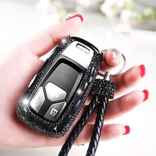For Audi A4 New A4 New A4L A5 A6L QT S5 S7 Q7 B9 Q5 Q7 TT TTS 8S Smart Remote Protection Shell Diamond key protection case high
