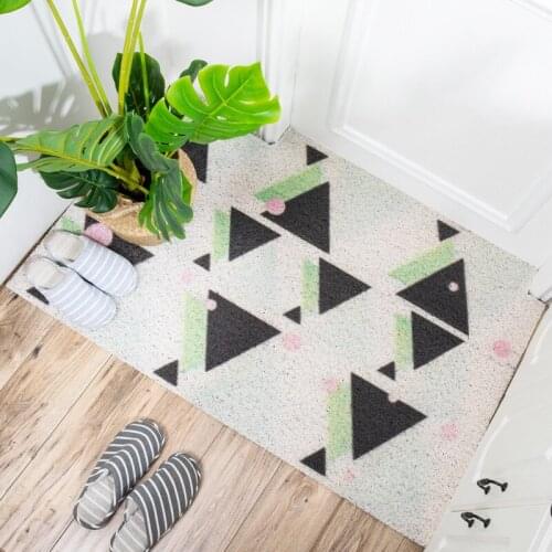 Geometric PVC Doormat Hallway Living Room Bedroom Bathroom Entrance Doormat Carpet Can Be Cut Custom Anti-slip Home Mats Carpet