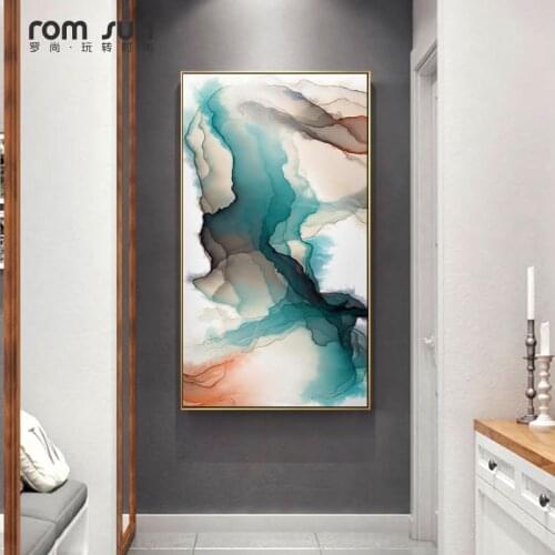 New Fashion Flowing Ink Canvas Painting Poster Abstract Style Deocr Wall Art Pictures For Living Room Bedroom Aisle Modern Decor