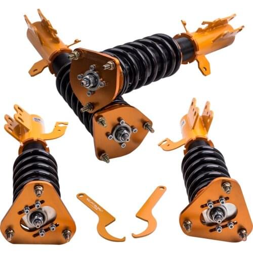 24 Levels Adj Damper Shock Coilovers Kits For Toyota Celica FWD 90 91 92-1993 Absorbers Damper Force Camber Plate Front Rear