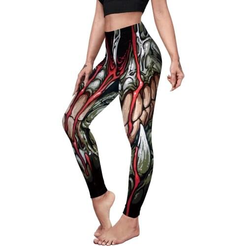 [You're My Secret] Halloween New Legging Gothic 3D Digital Printed Trousers Leggins High Waist Push-up Leggings For 2021 Summer