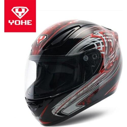 2019 New ECE Certification YOHE Full Face Motorcycle Helmet ABS Locomotive full-cover Motorbike Helmets four seasons PC Visor