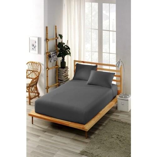 100% Cotton Solid Fitted Sheet Mattress Cover +30cm Four Corners With Elastic Band Bed Sheet Made in Turkey(no pillow case)