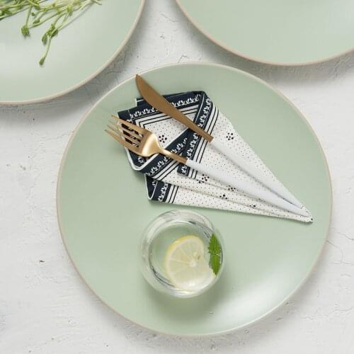 Nordic western style Matt light green 11 inch ceramic tableware western restaurant steak fruit salad plate plates dinner