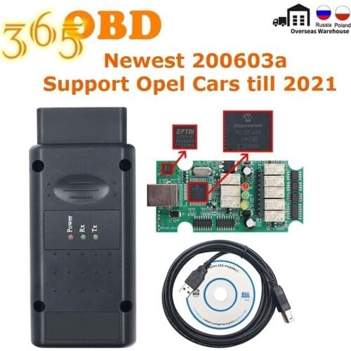 Newest Version OPCOM 2021 200603a Firmware PIC18F458&FTDI Chip OP COM Scanner for Opel Support Cars Opcom 2021