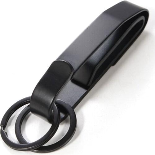 New Outdoor EDC Tool Anti-lost Stainless Steel Detachable Keychain Waist Belt Clip Buckle Hanging Extreme Duty Key Ring Holder