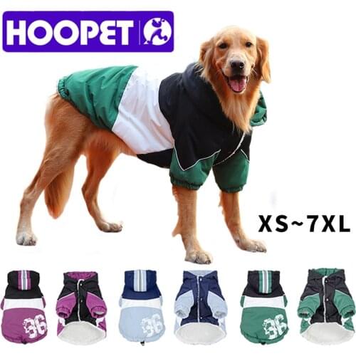 HOOPET Pet Clothes Winter Warm Clothes for Small Big Dogs Overalls Chihuahua Costumes Jacket Thicken Clothe For Pet Dog Supplier